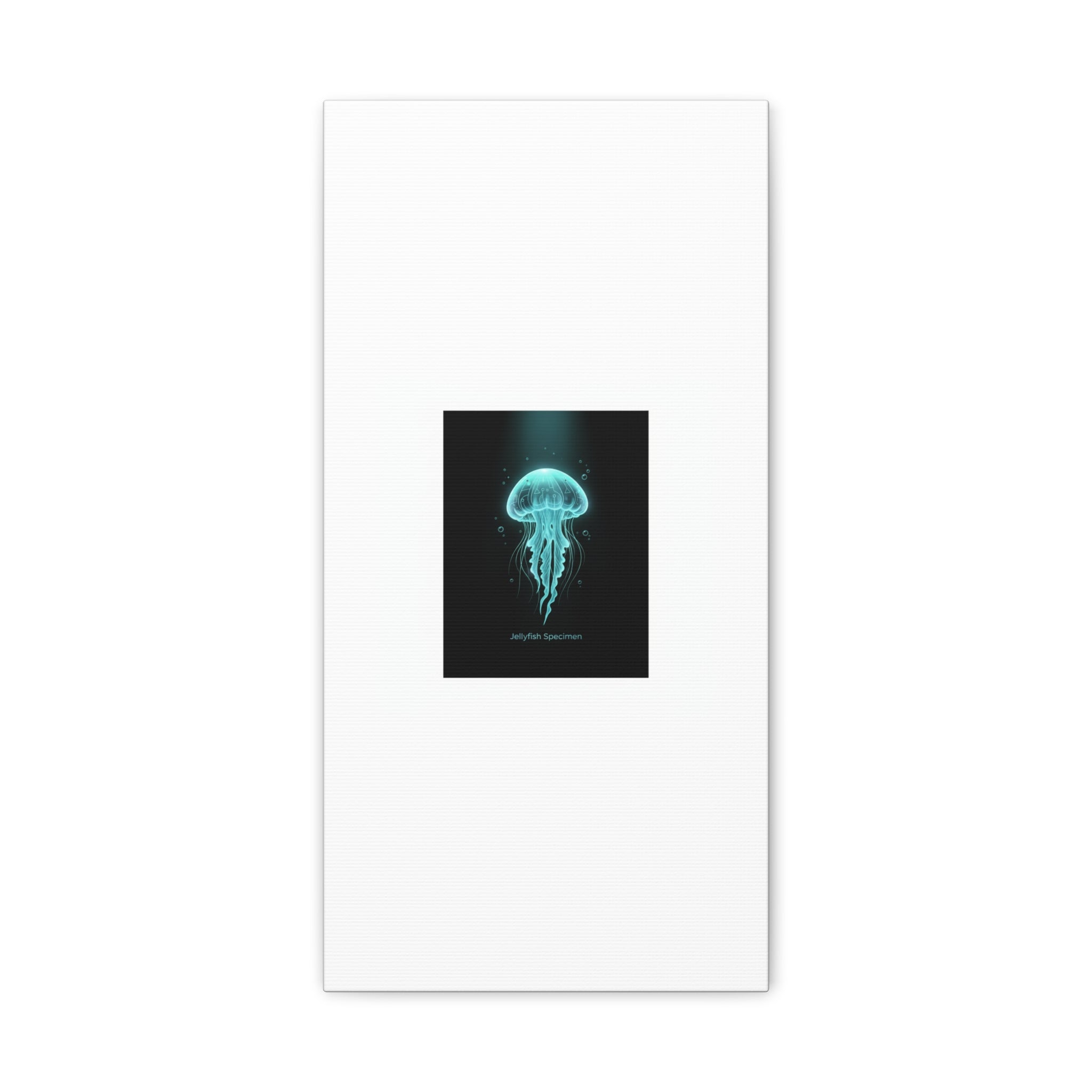 Bioluminescent Jellyfish Art Canvas | Deep Sea Aesthetic, Neon Glow