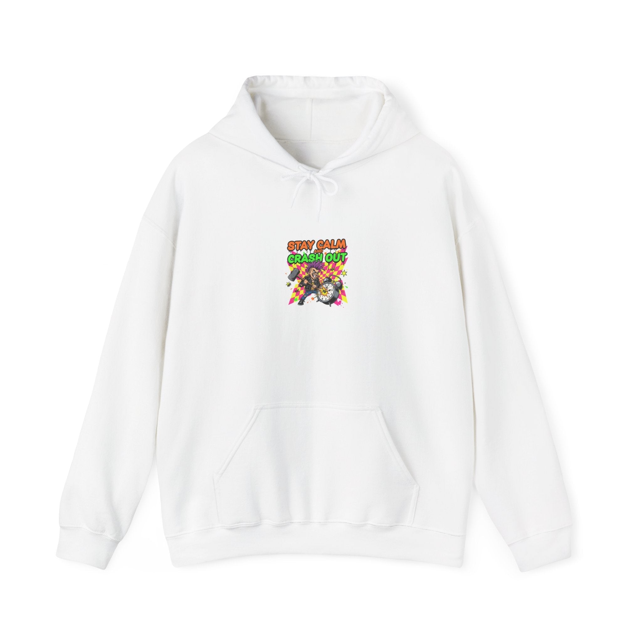 Crash Out Meltdown hoodie | neon warning streetwear, graffiti skate vibe