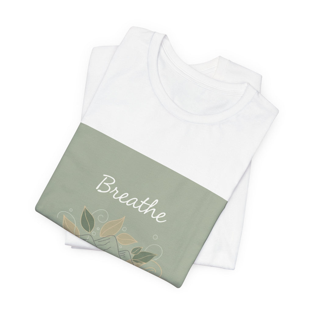 Breathe Leaf Line Tee | nature vibes, calming minimal