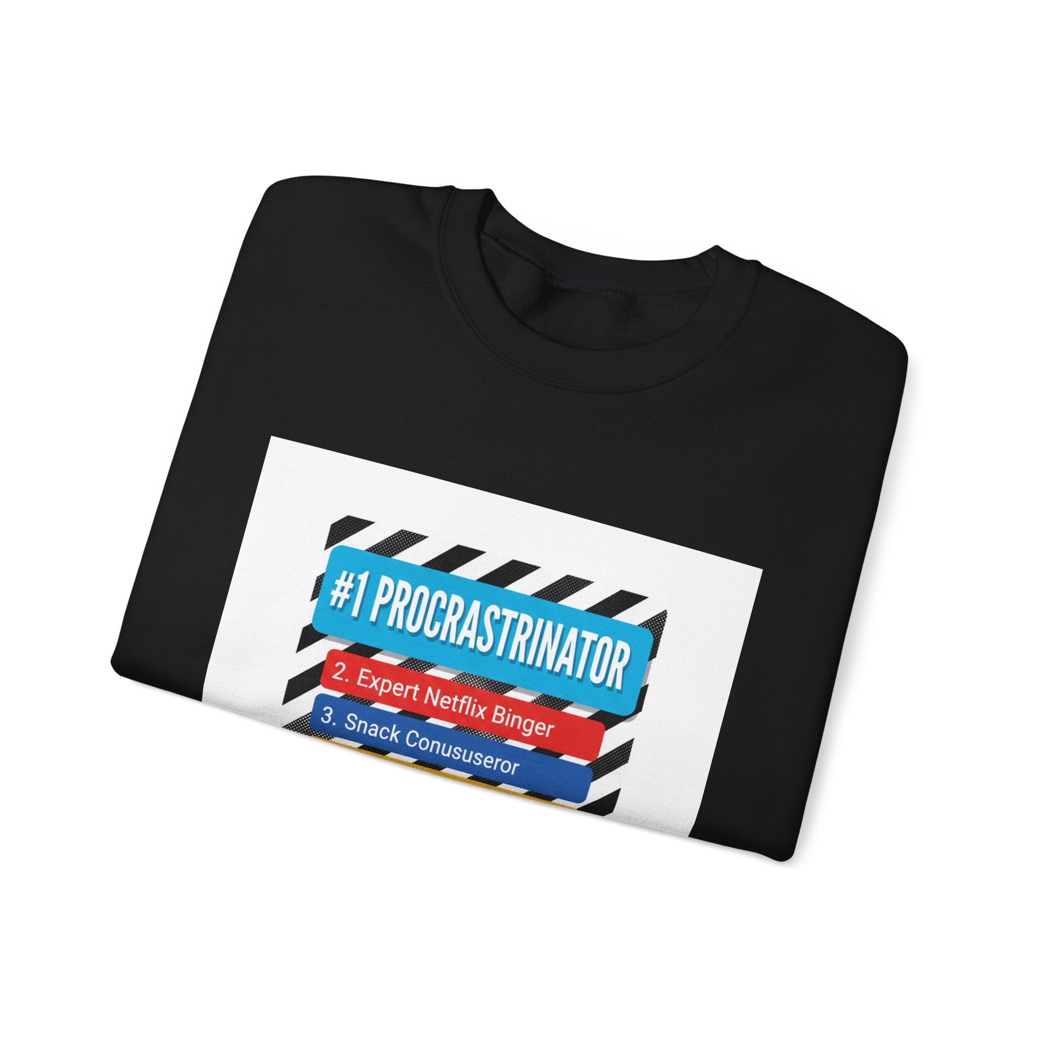 #1 Procrastinator Crewneck Sweatshirt | Top-List Graphic, Rank-Obsessed