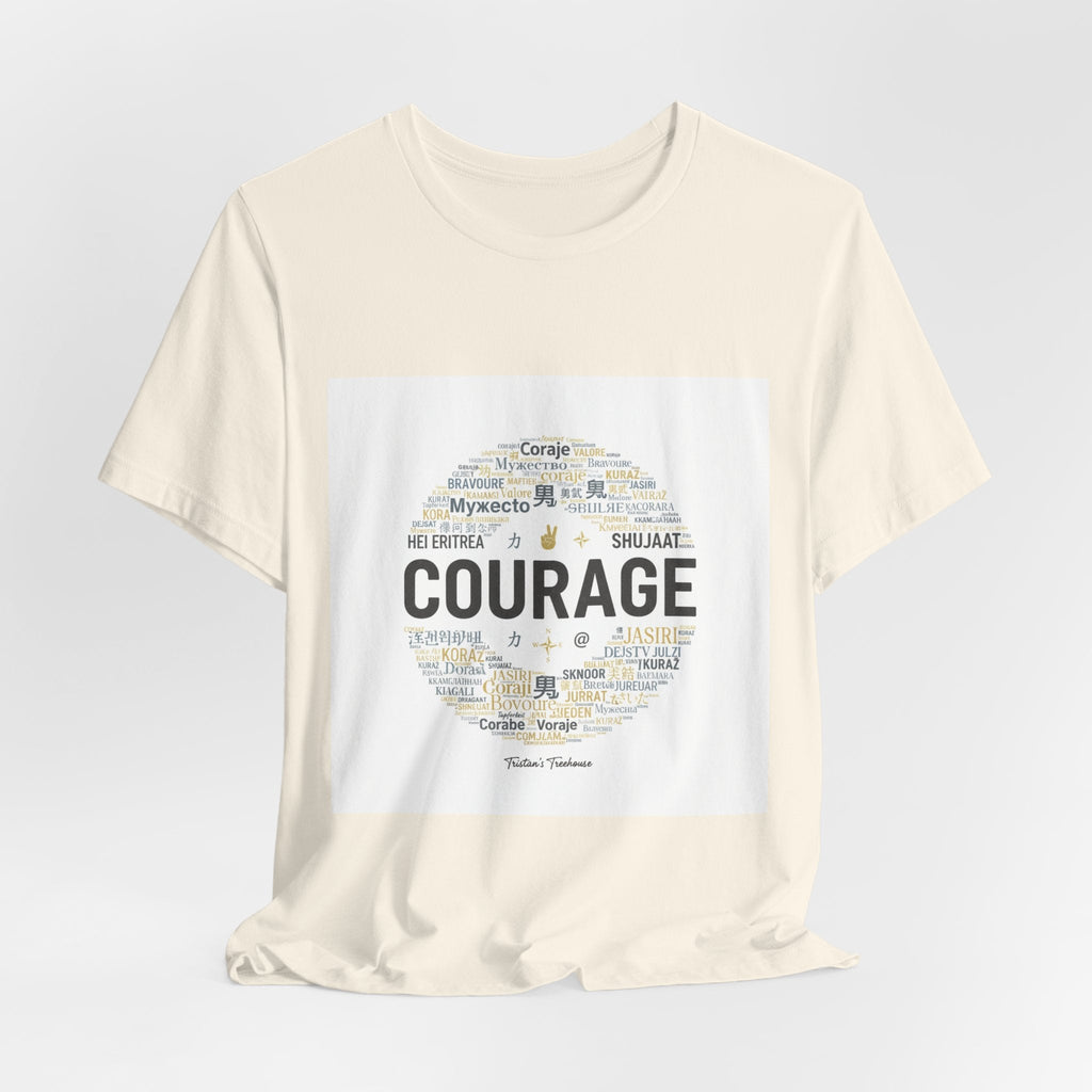 Courage Minimal Wordcloud Tee | Fresh-Start Minimalism, New Page Apparel