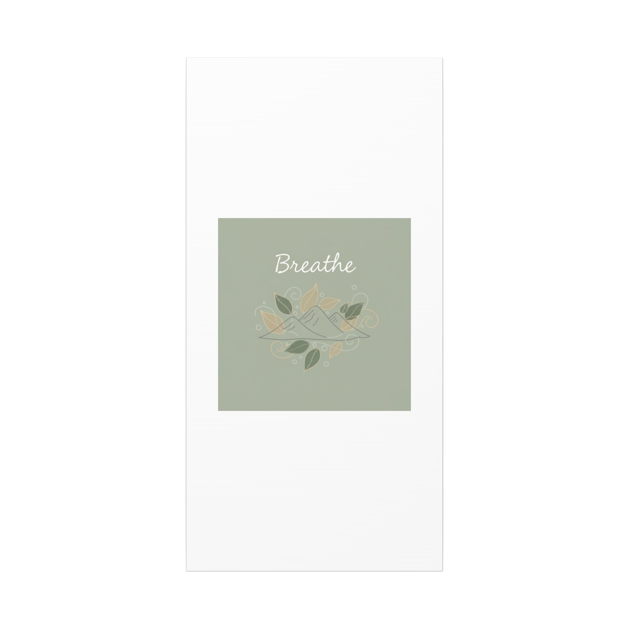 Breathe Mountain Line Canvas | Nature Symbols, Minimal Forest Wall Art