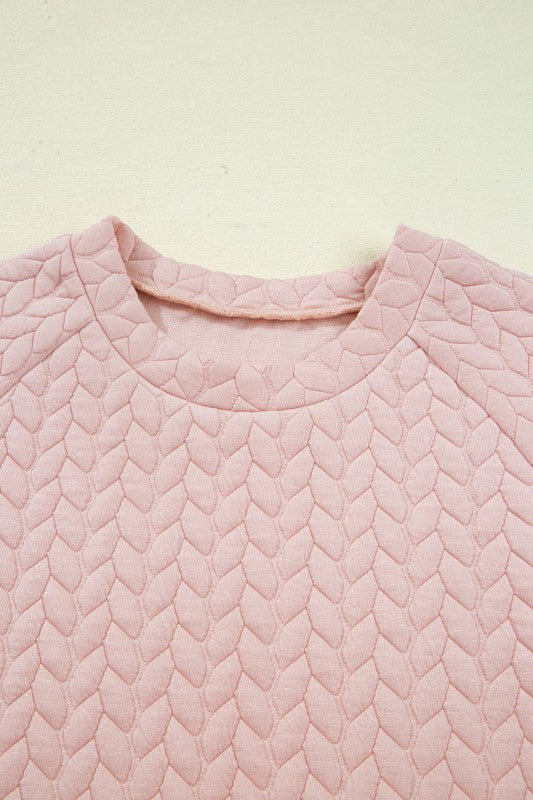 Cable Textured Top and Pants Set