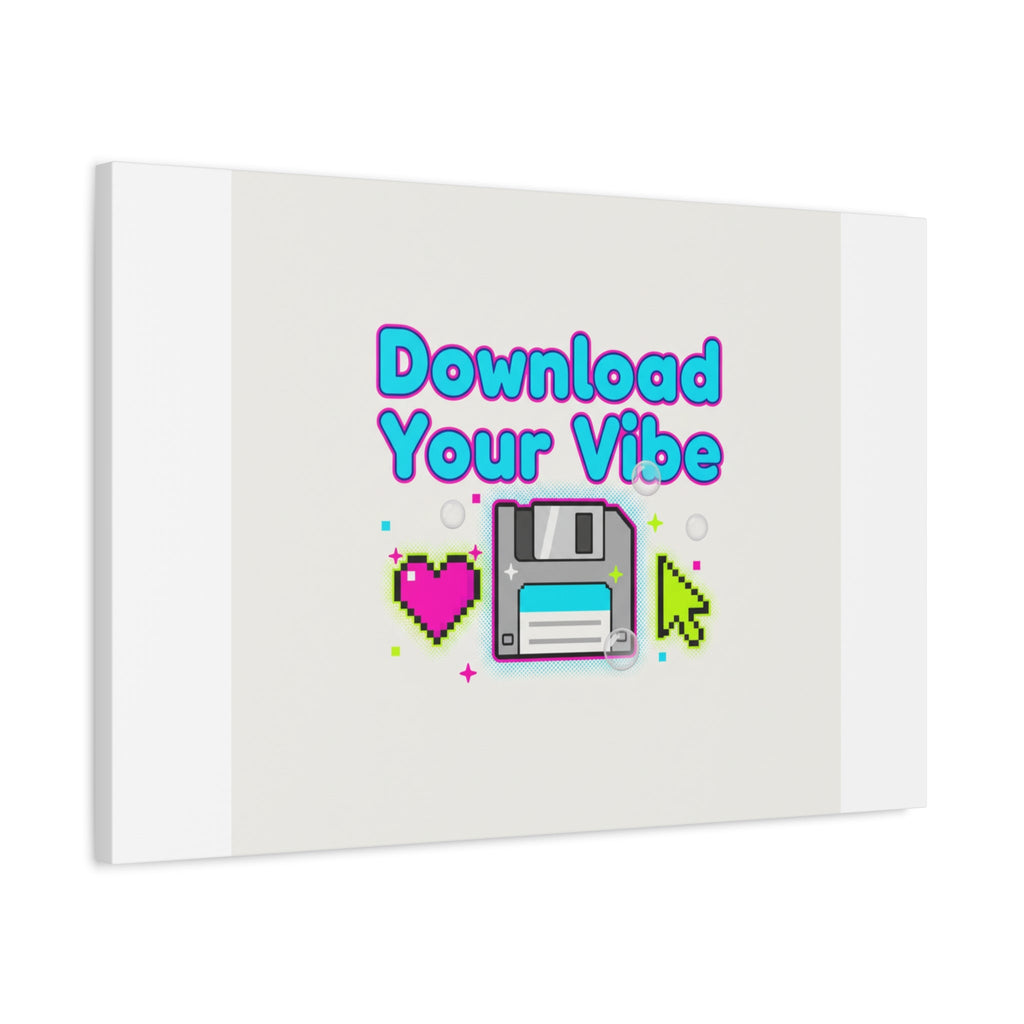 Download Your Vibe Canvas | Y2K Retro Tech, Pixel Floppy Disk Poster