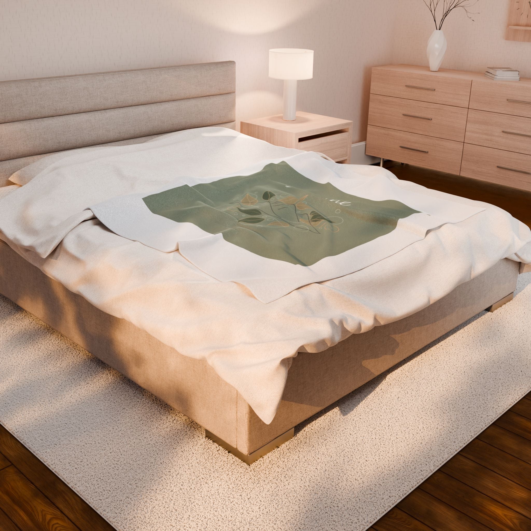 Breathe Mountain Line Blanket | nature vibes, calming forest symbols