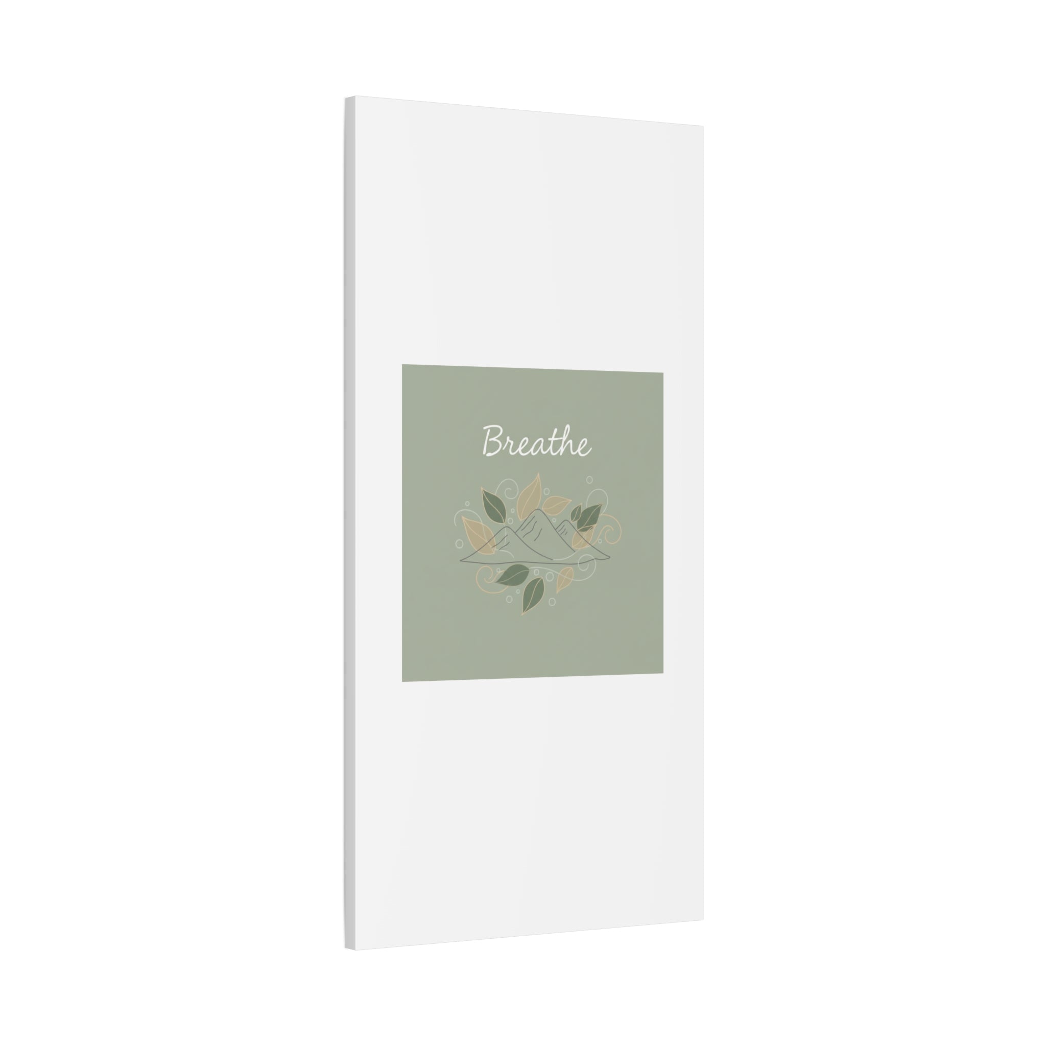 Breathe Mountain Line Canvas | Nature Symbols, Minimal Forest Wall Art