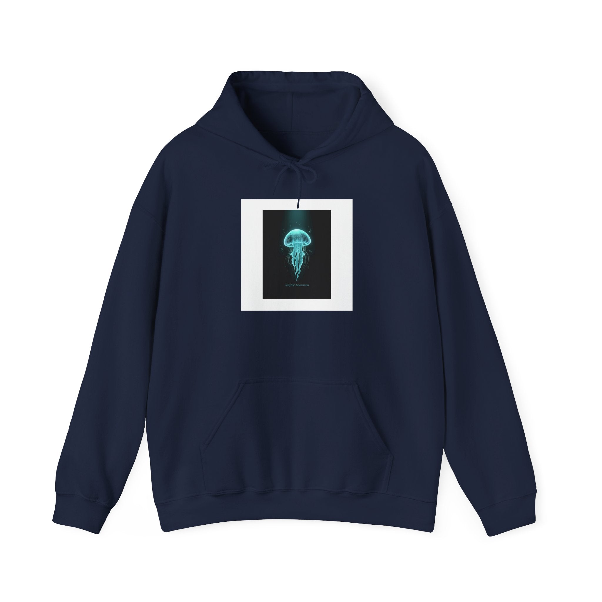 Bioluminescent Jellyfish Hoodie | neon jelly print, deep-sea aesthetic