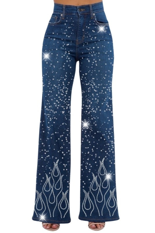 GJG Denim Glam High Waisted Sparkle Denim