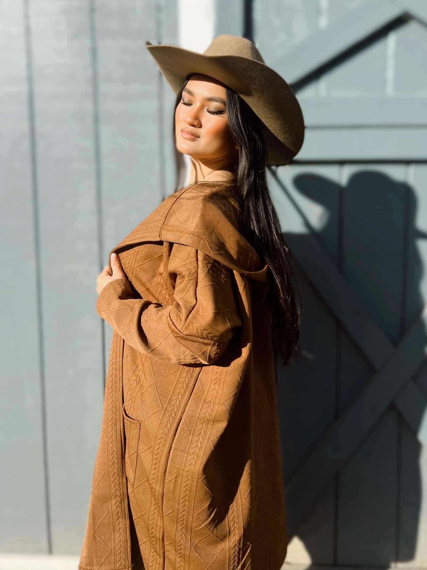 Collared Button-Up Drop Shoulder Sweater Coat