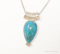 Designer Whitney Kelly WK Large Turquoise Sterling Silver Necklace