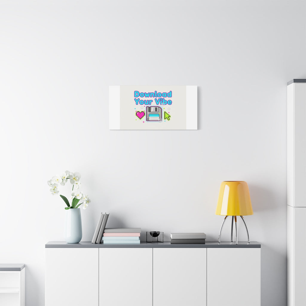 Download Your Vibe Canvas | Y2K Retro Tech, Pixel Floppy Disk Poster