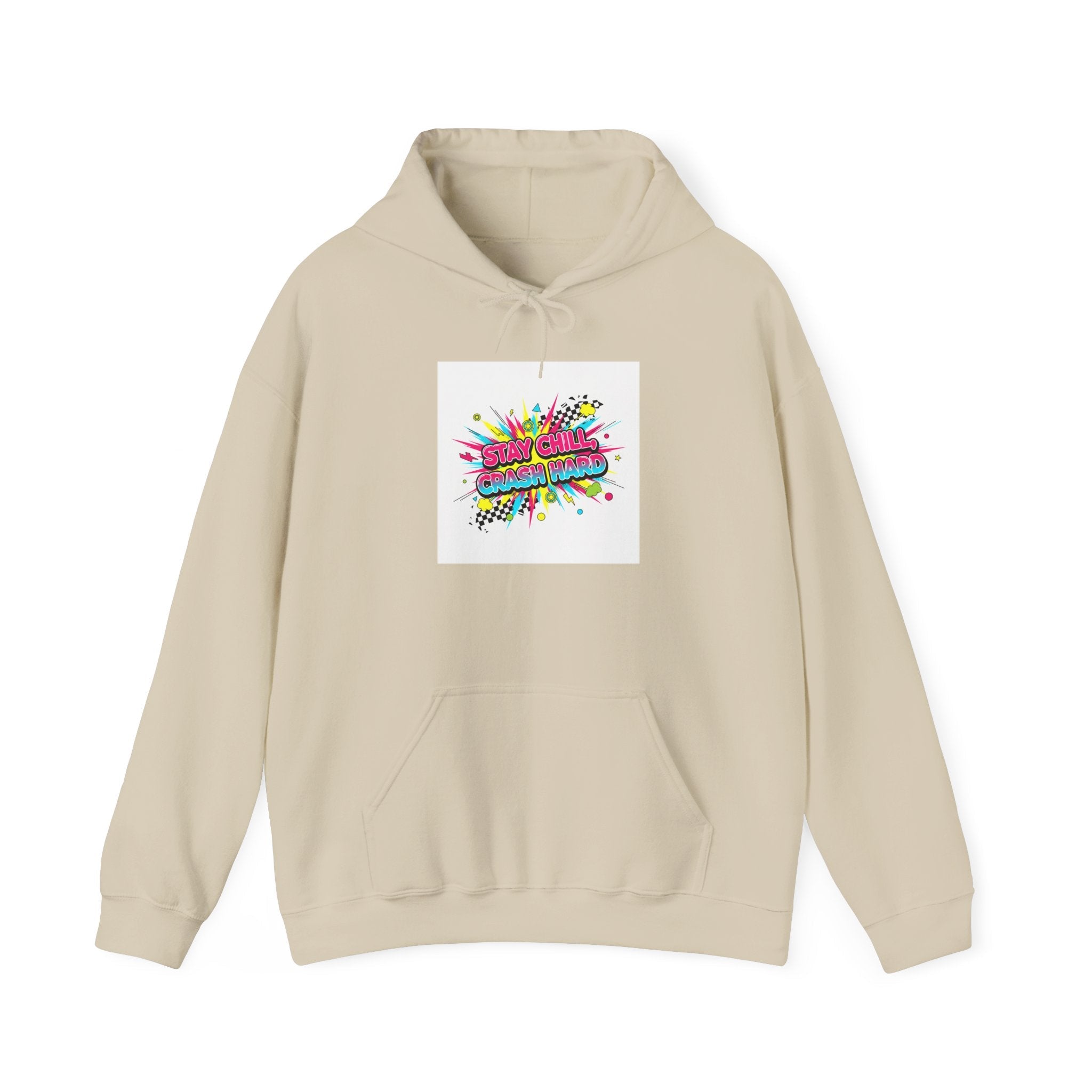 Crash Out Neon Meltdown Hoodie | skate graffiti, warning decal