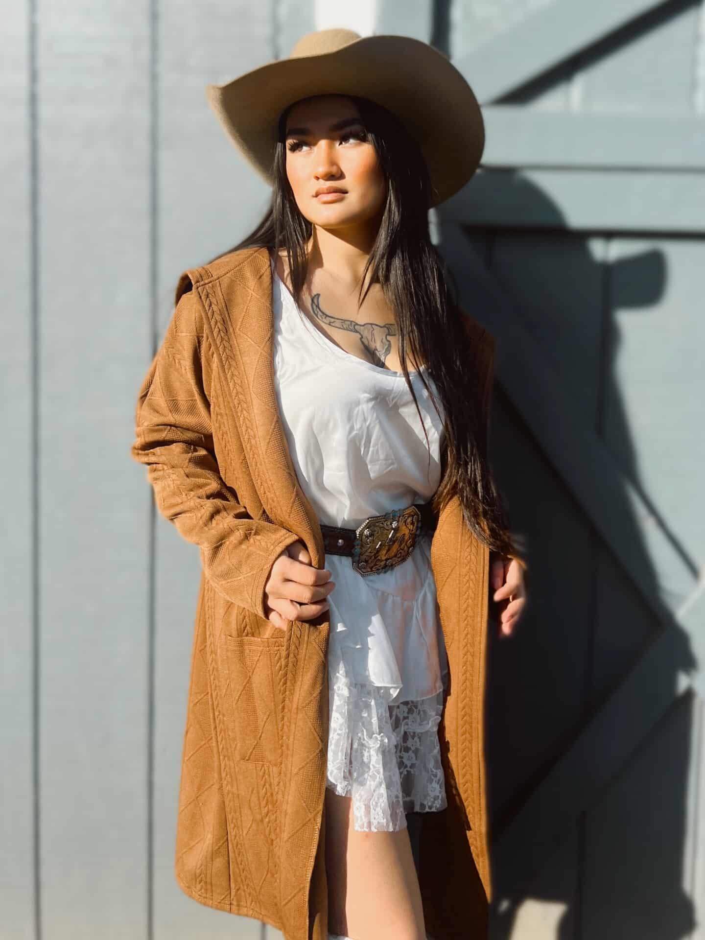 Collared Button-Up Drop Shoulder Sweater Coat