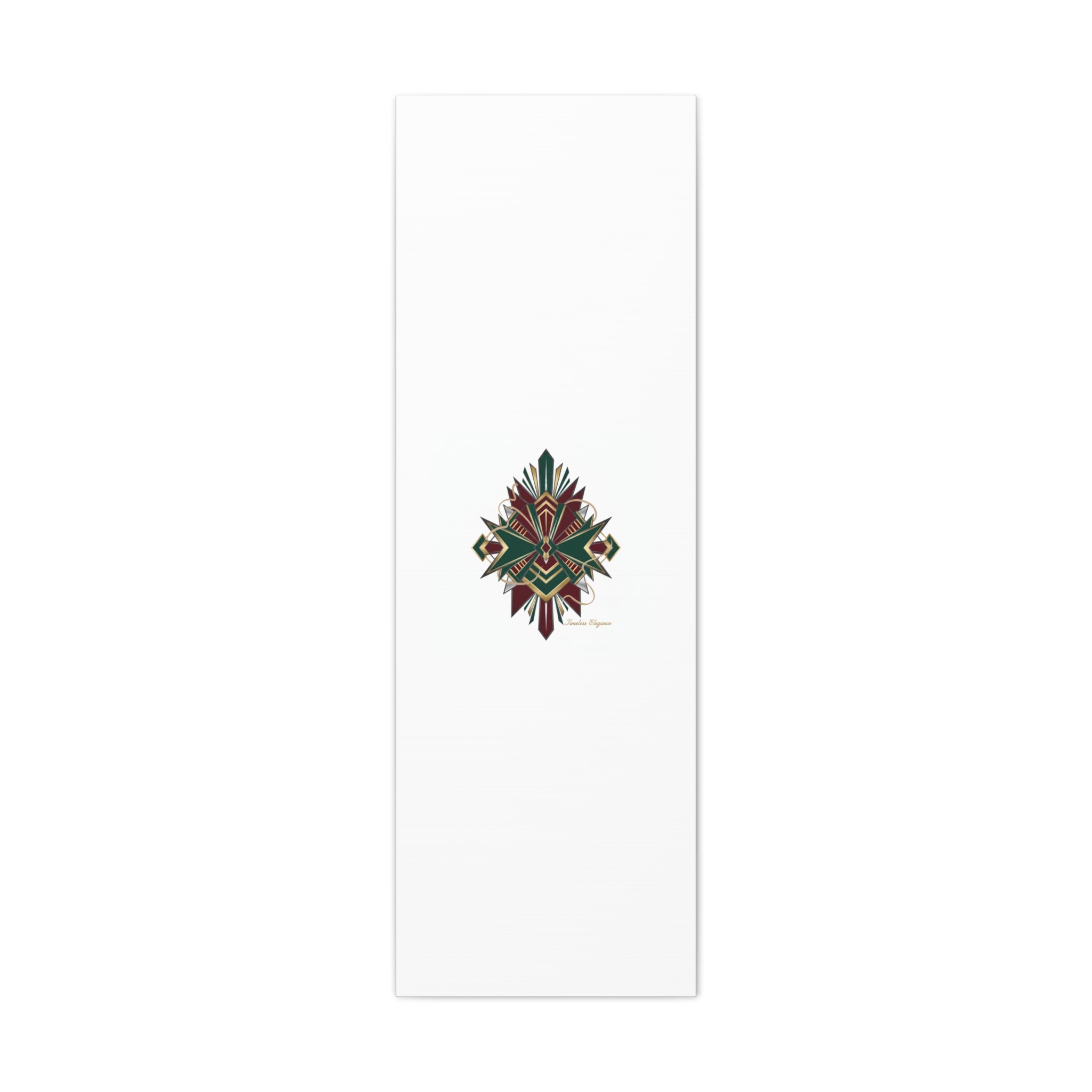 Art Deco geometric brass print Canvas | Neo-Deco chrome & gold fan motif