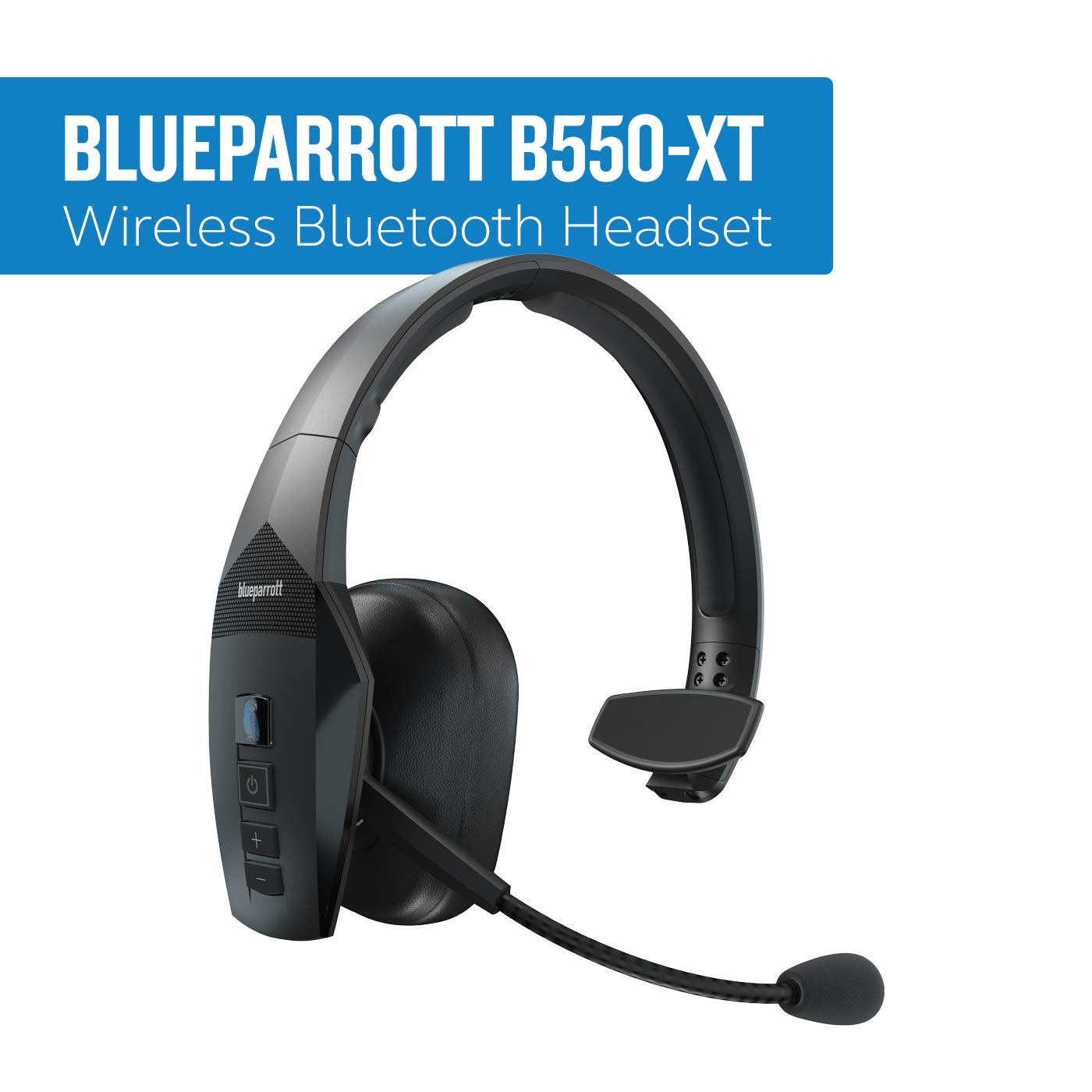 Bluetooth Wireless Headphones 91% Noise Canceling Over Head Trucker Headset with Mic, Lightweight Design with Adjustable Headband, 20 hrs