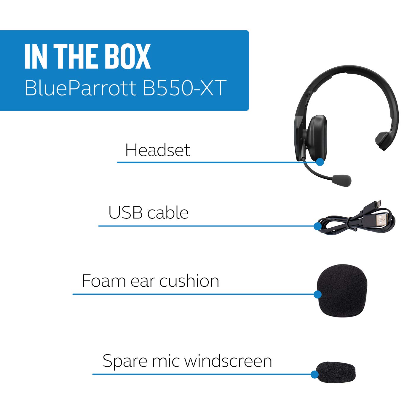 Bluetooth Wireless Headphones 91% Noise Canceling Over Head Trucker Headset with Mic, Lightweight Design with Adjustable Headband, 20 hrs