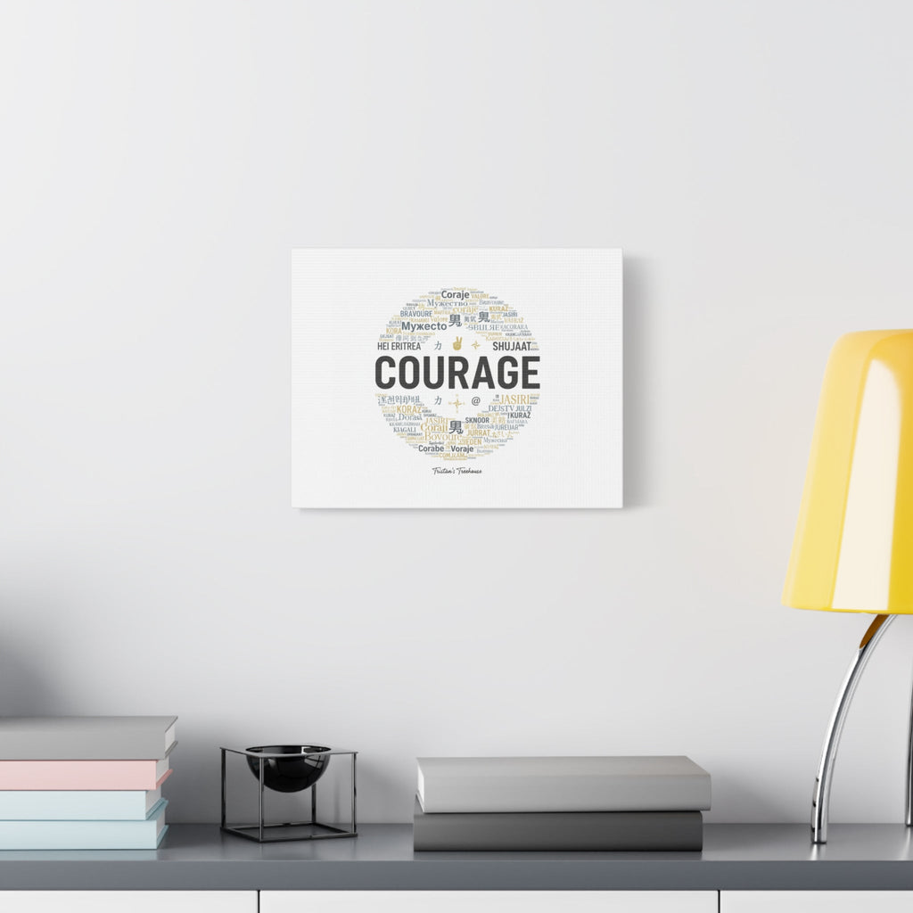 Courage Word Cloud Canvas | Fresh-Start Minimalism art print