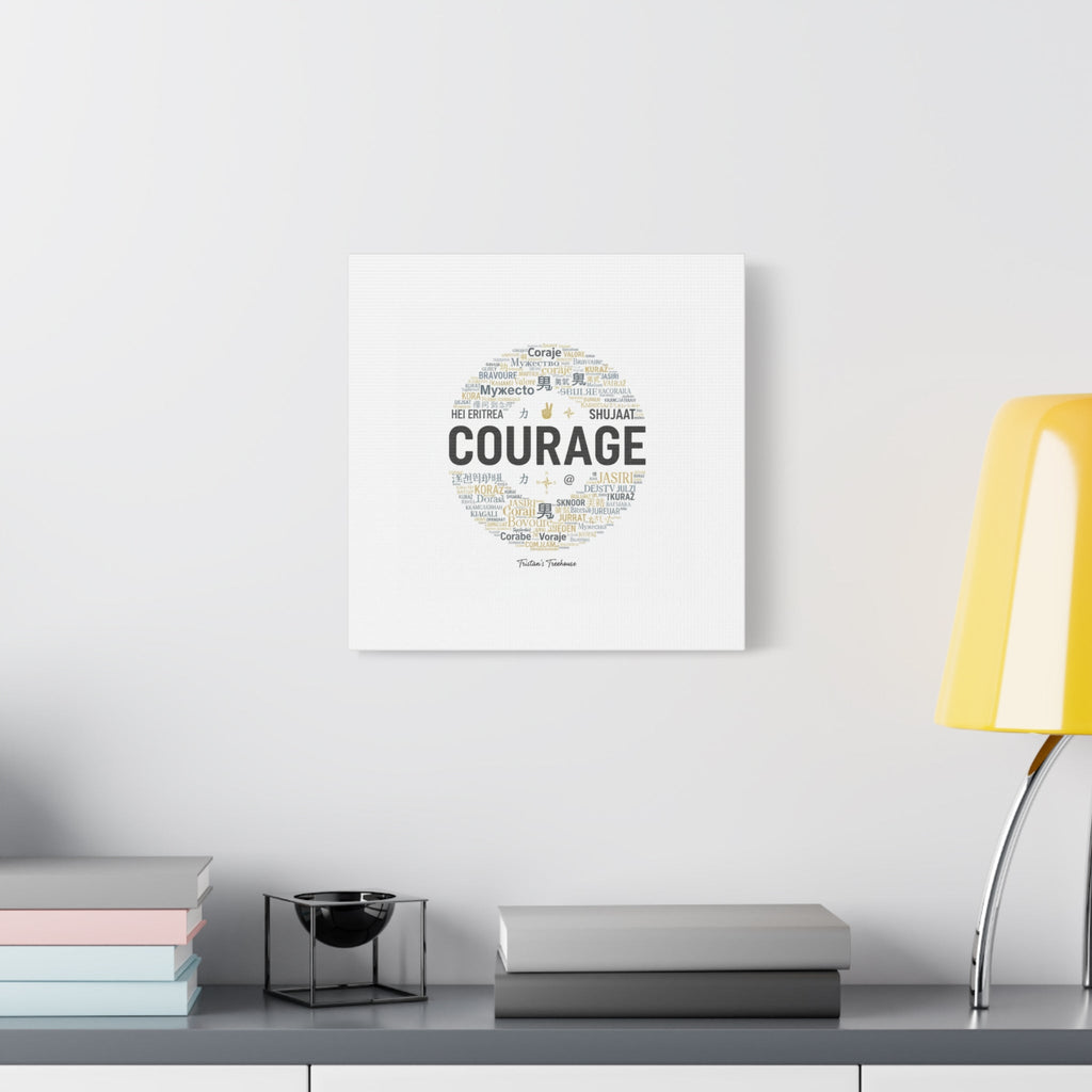 Courage Word Cloud Canvas | Fresh-Start Minimalism art print