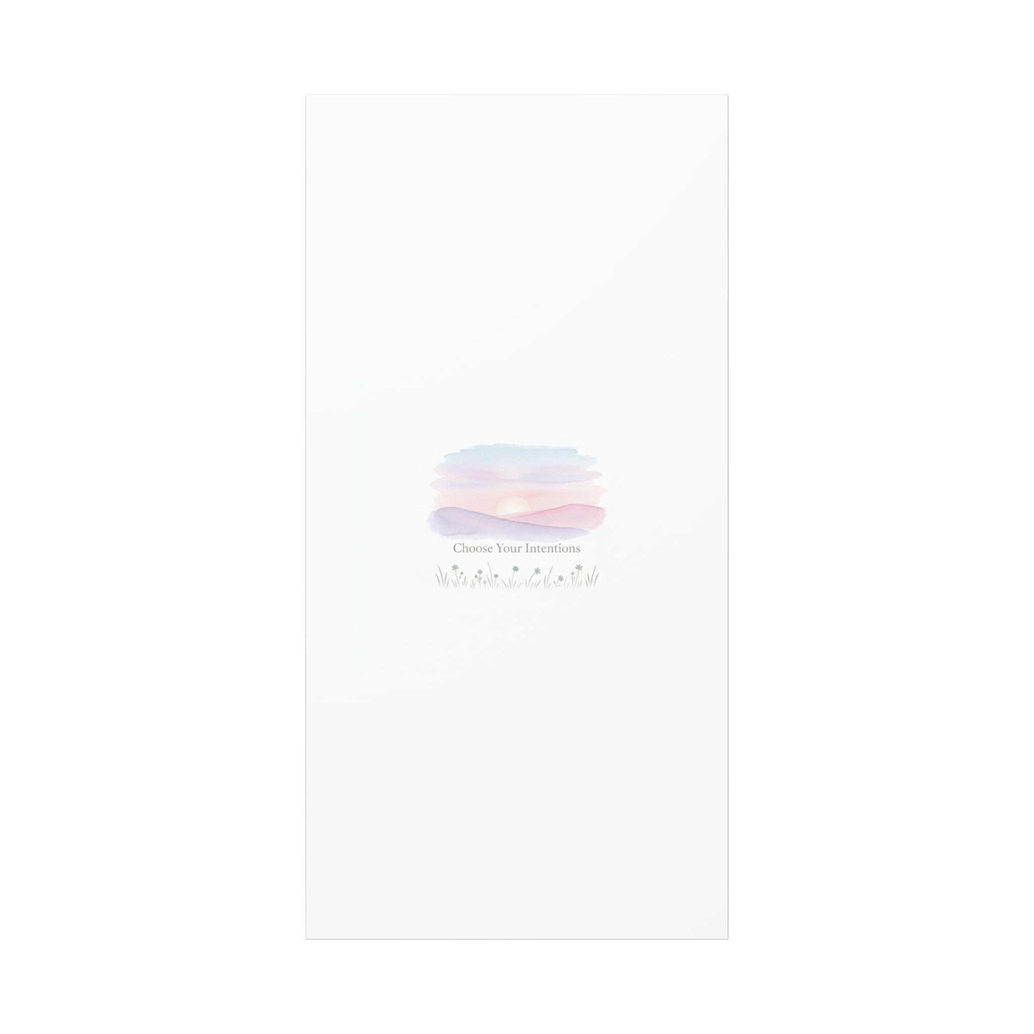 Choose Your Intentions Canvas, soft wellness poster, pastel gradient mindfulness art