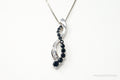 Designer Alwand Vahan Sapphire Cubic Zirconia Sterling Silver Necklace