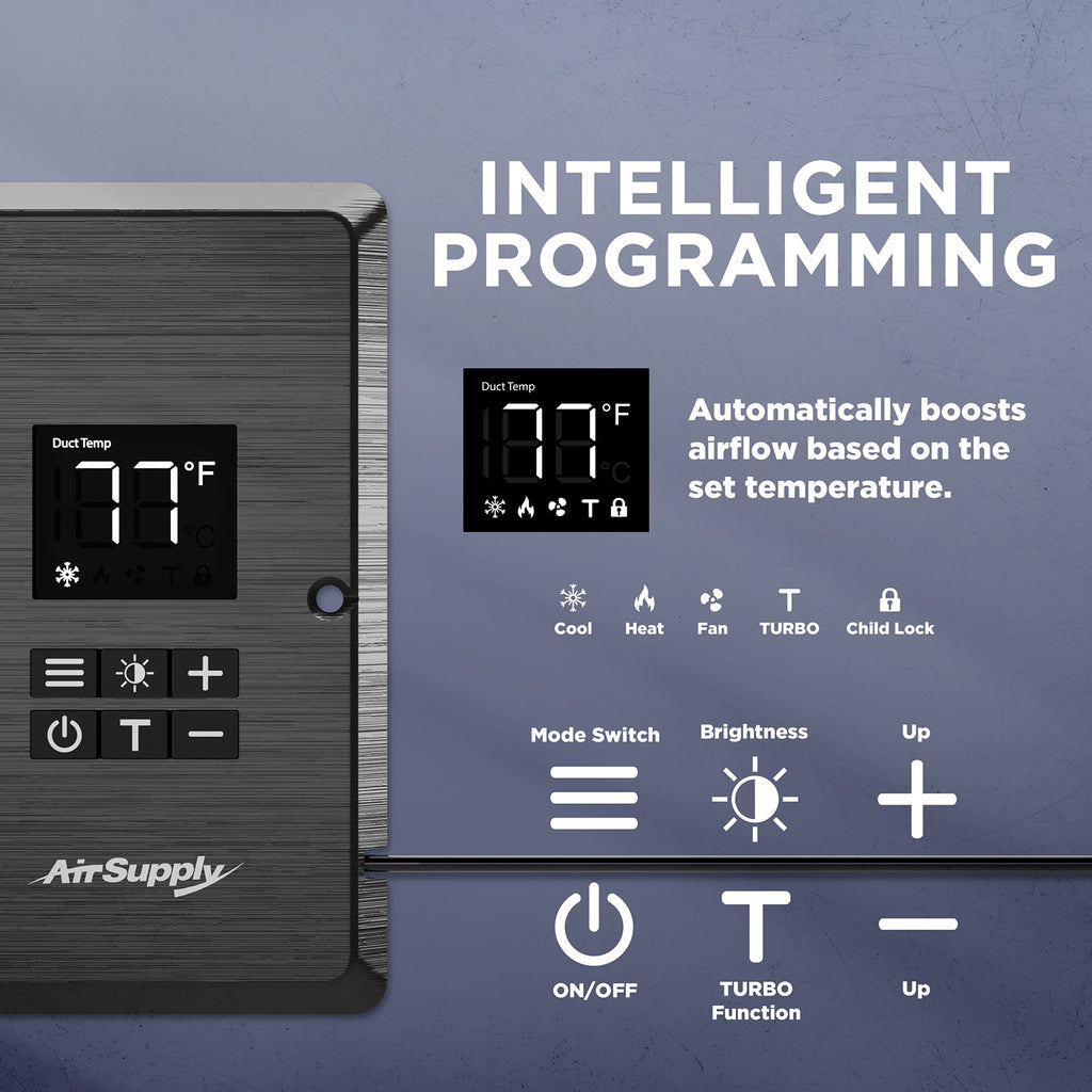 (Open Box) AirSupply BS412 Register Booster Fan