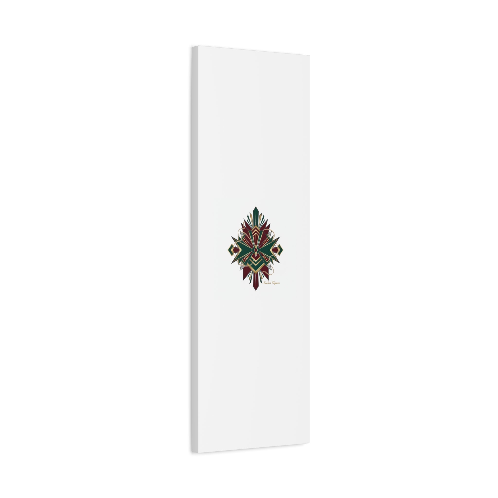 Art Deco geometric brass print Canvas | Neo-Deco chrome & gold fan motif