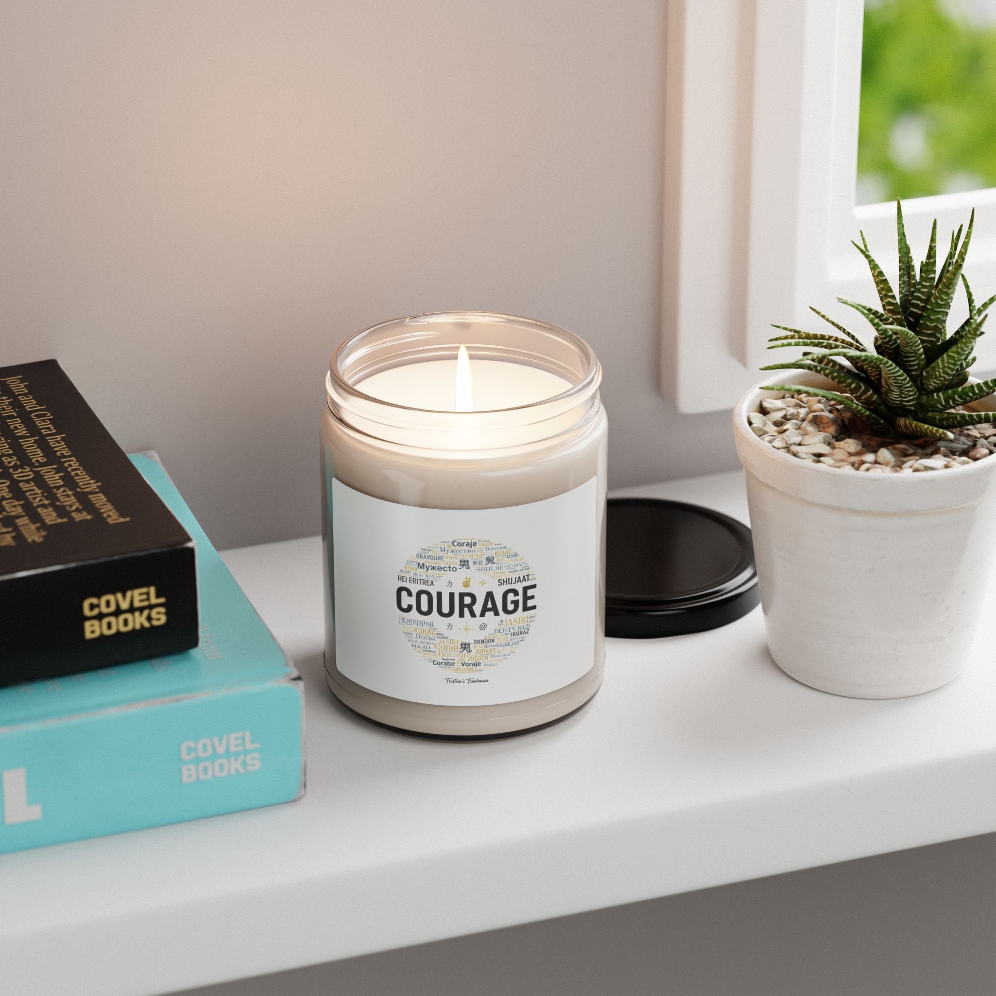 Courage word cloud Soy Candle | Fresh-Start Minimalism, Calm Renewal