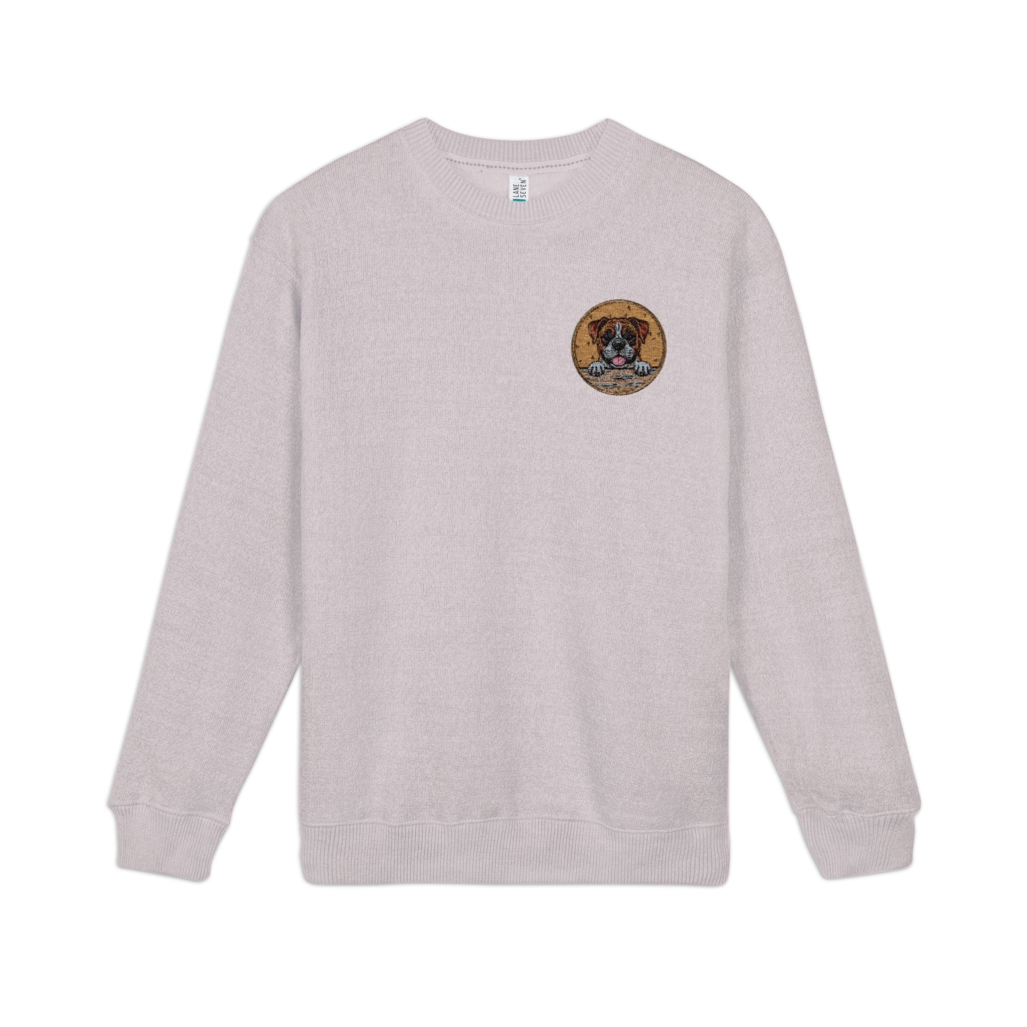 Dog Meme Nantucket Embroidered Crewneck Sweatshirt — Coastal Sealife Patch