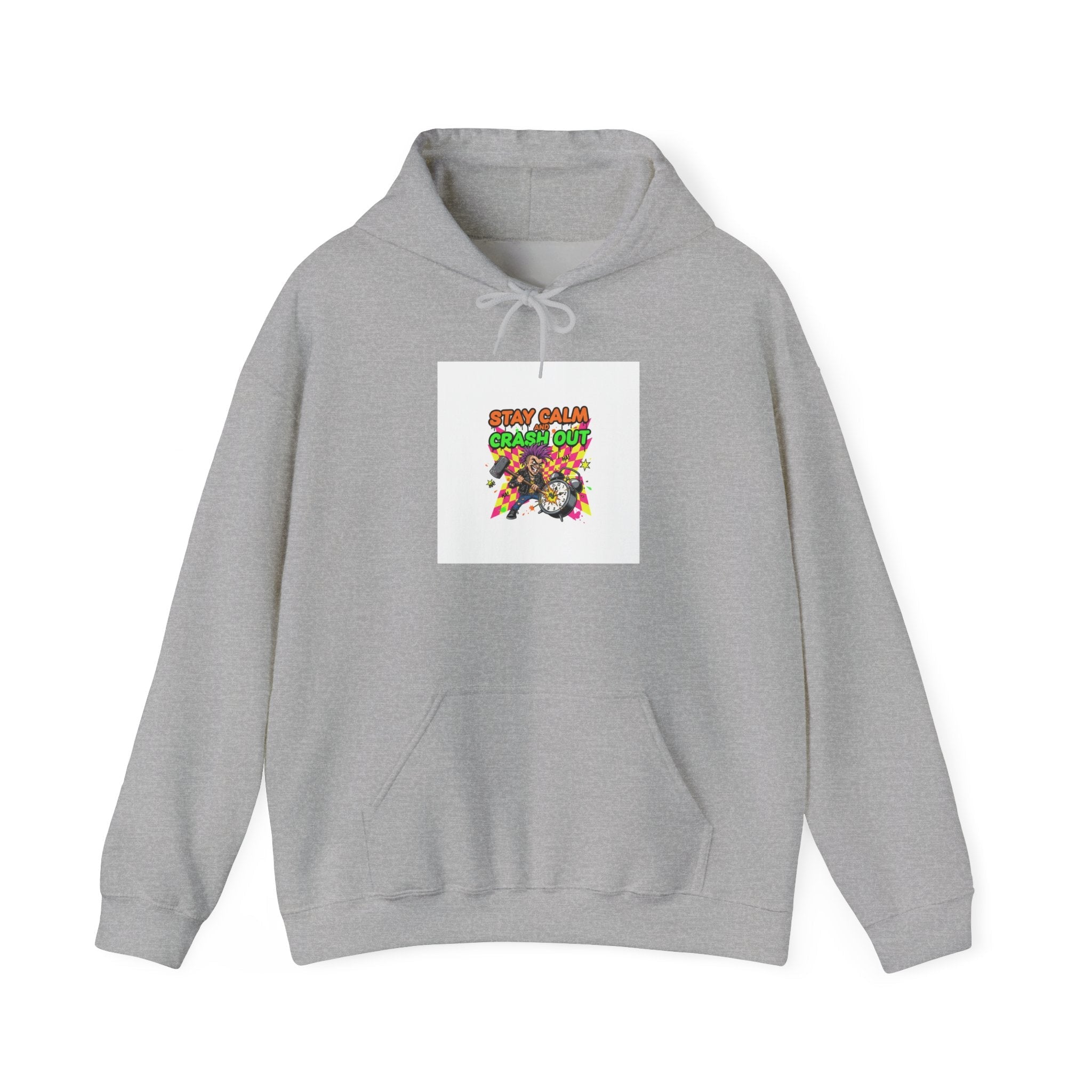 Crash Out Meltdown hoodie | neon warning streetwear, graffiti skate vibe