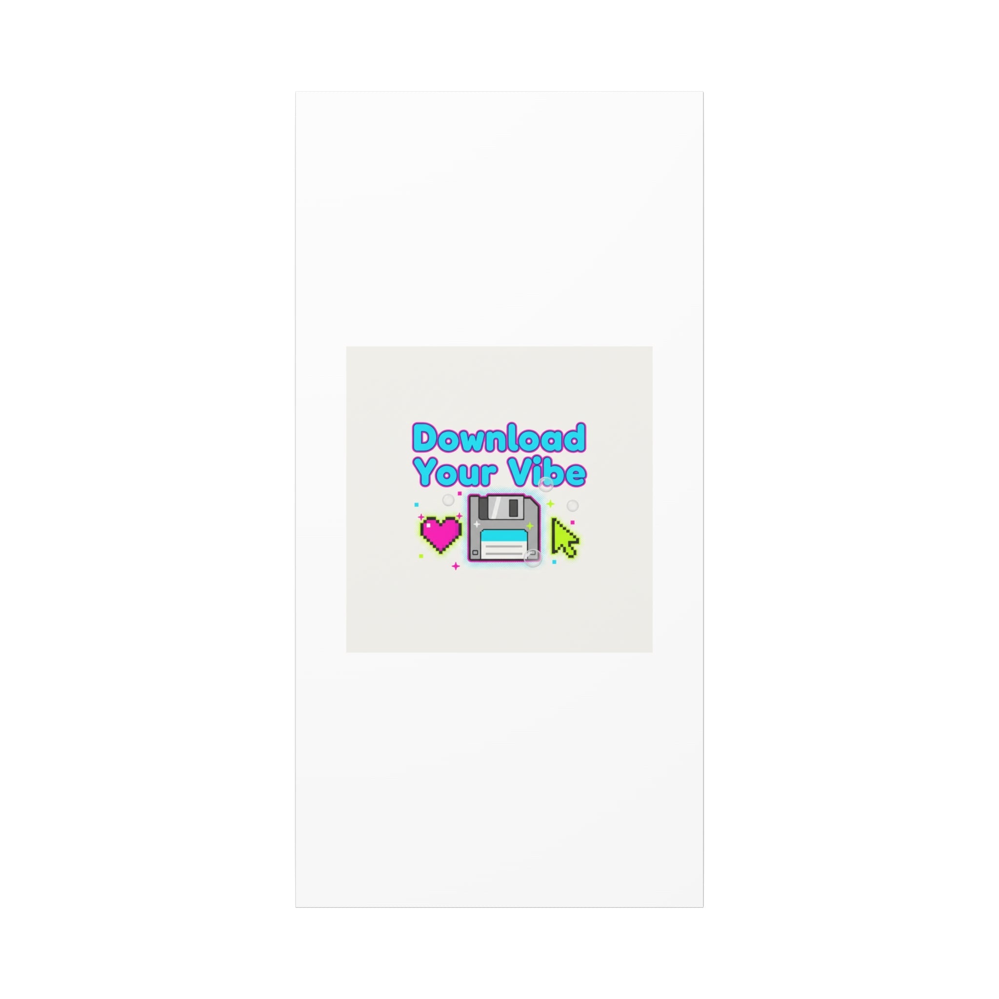 Download Your Vibe Canvas | Y2K Retro Tech, Pixel Floppy Disk Poster