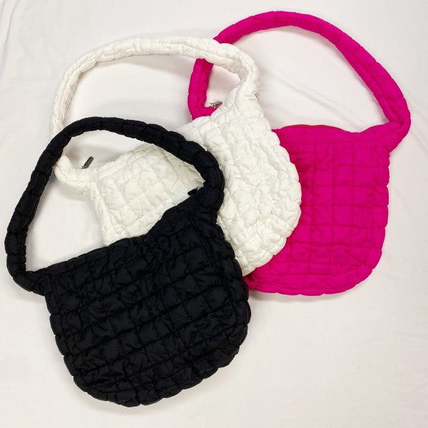 Carry All Quilted Crossbody Bag – Lightweight Everyday Tote
