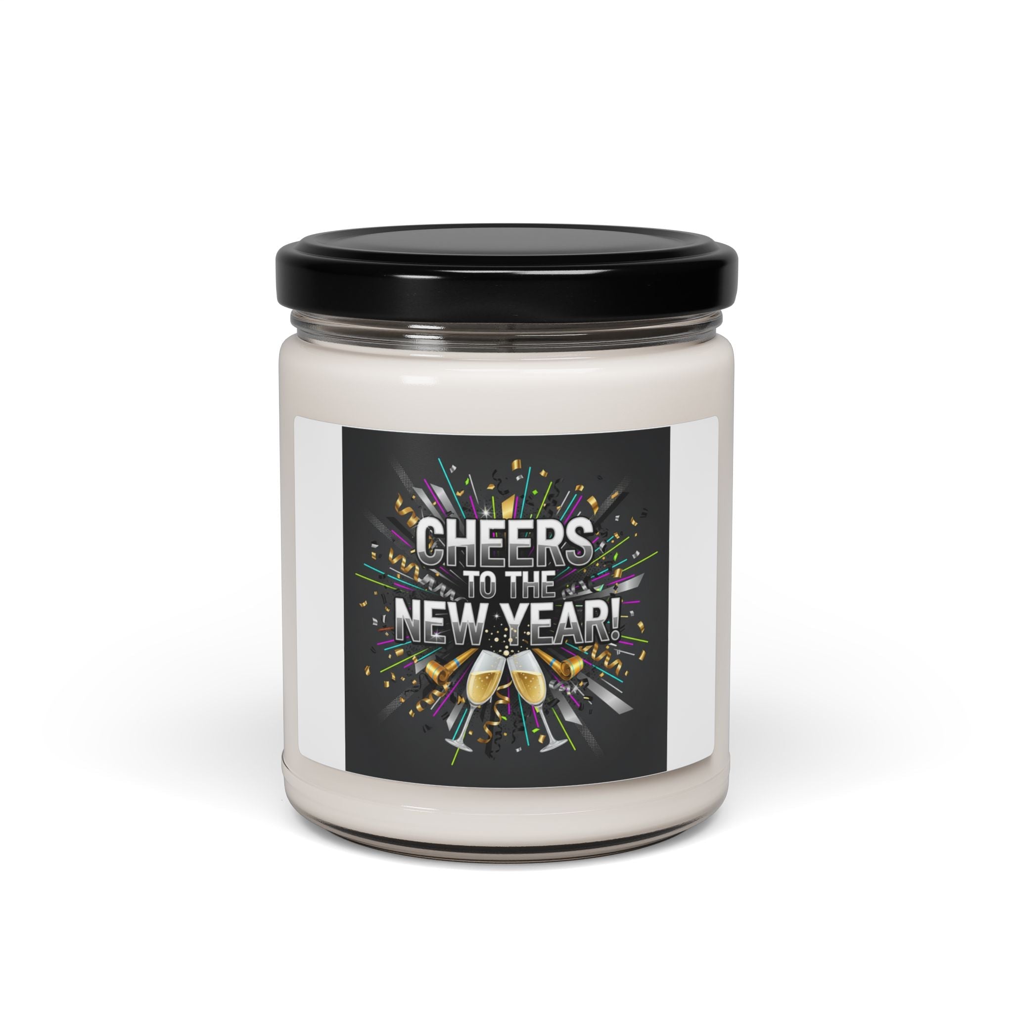 Cheers to the New Year Candle | NYE decor, champagne countdown soy jar