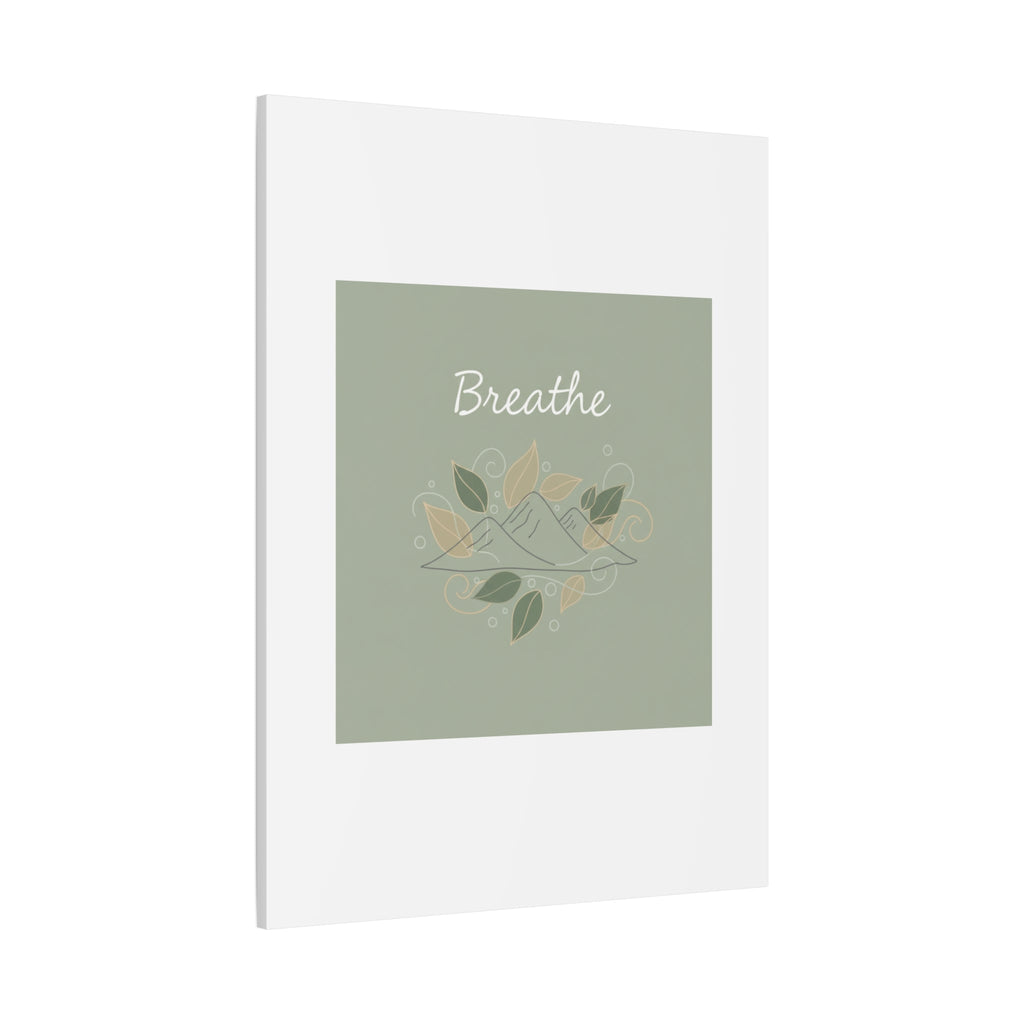 Breathe Mountain Line Canvas | Nature Symbols, Minimal Forest Wall Art