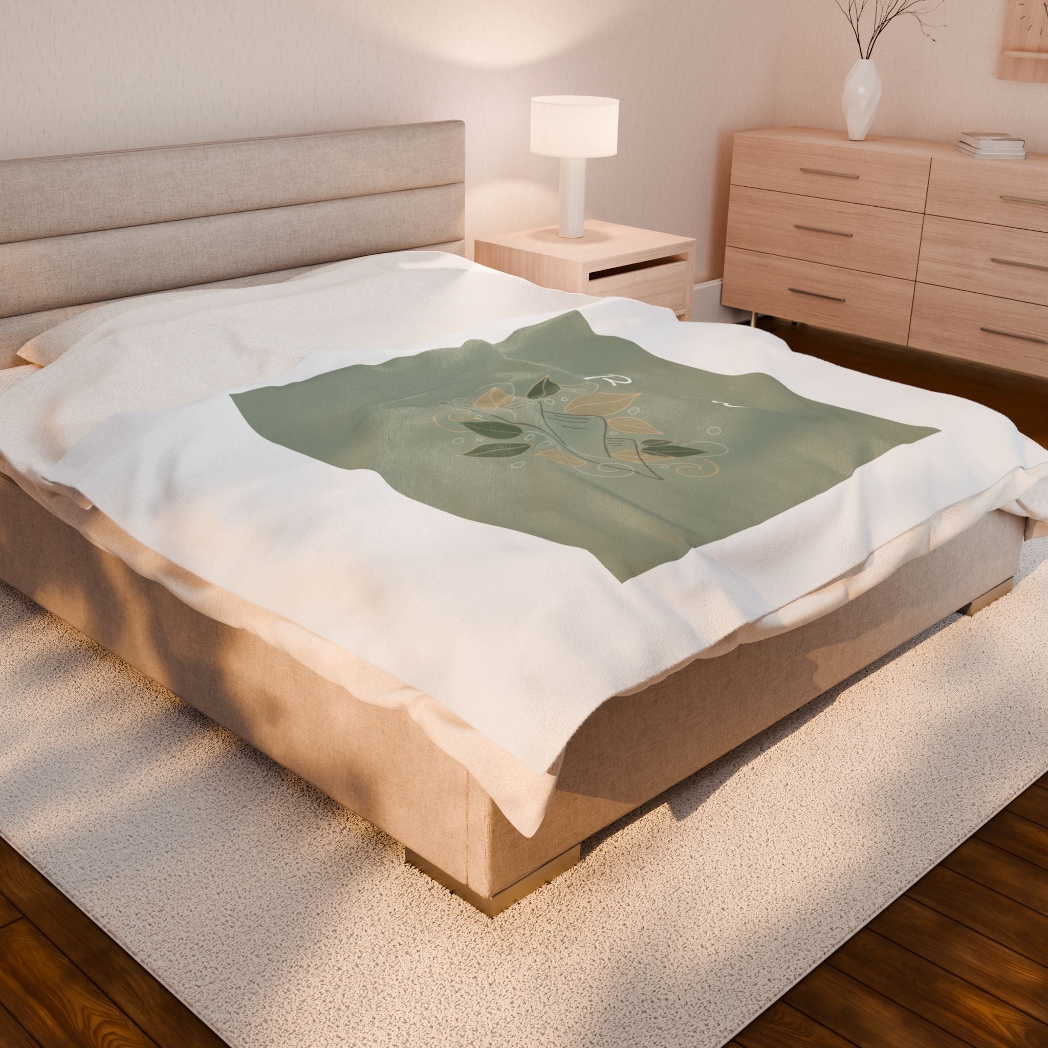 Breathe Mountain Line Blanket | nature vibes, calming forest symbols
