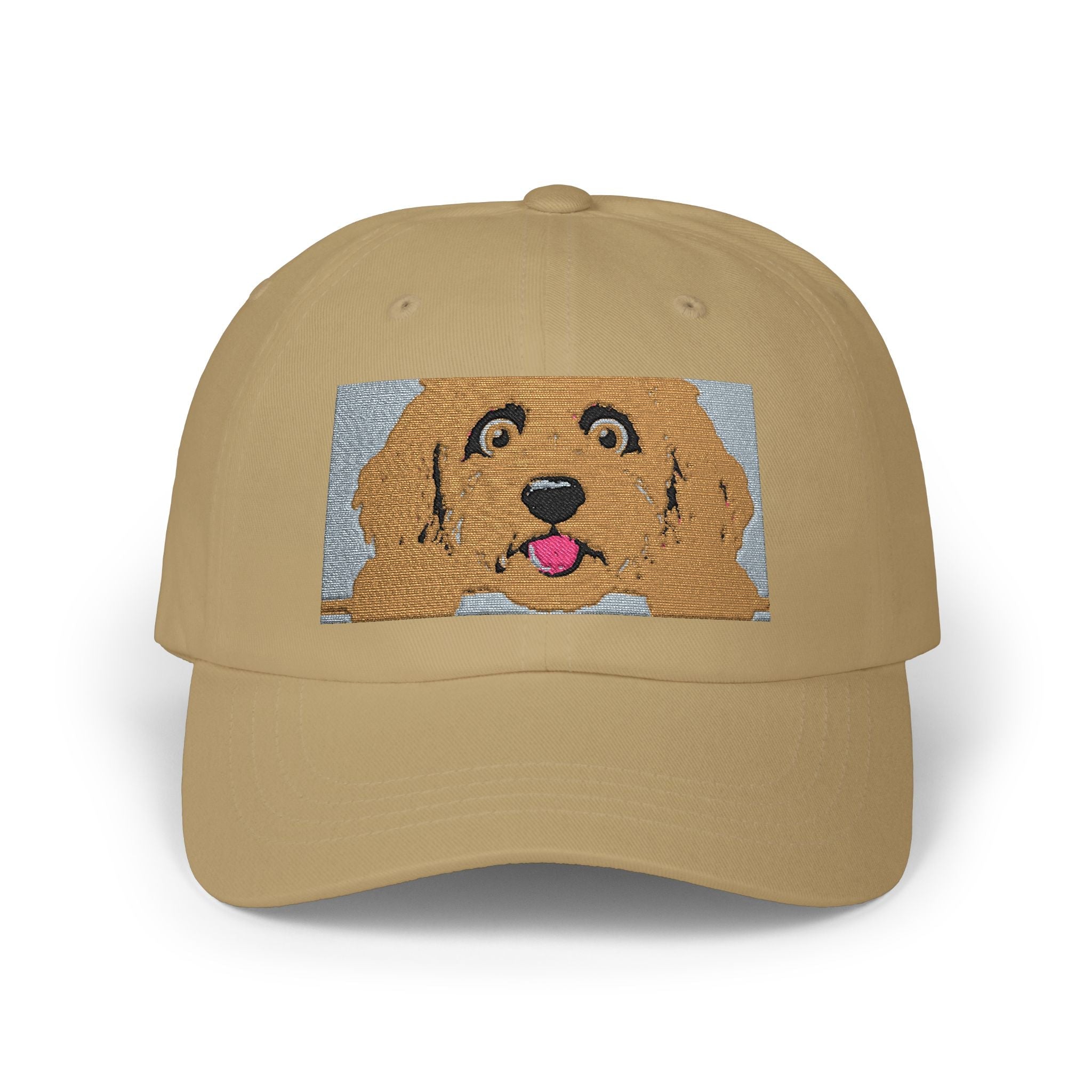 Dad Cap — Happy Golden Retriever Embroidered Patch Hat