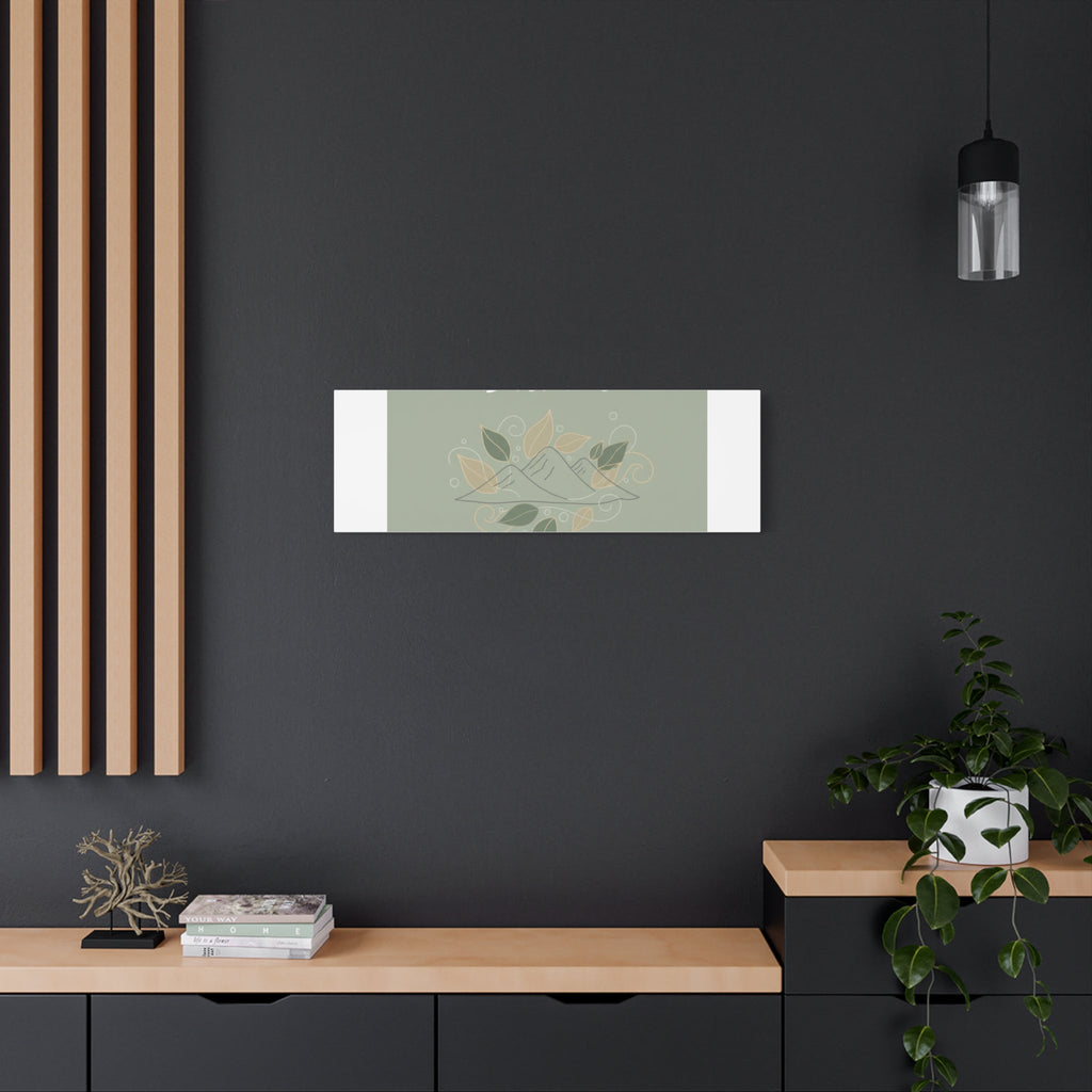 Breathe Mountain Line Canvas | Nature Symbols, Minimal Forest Wall Art