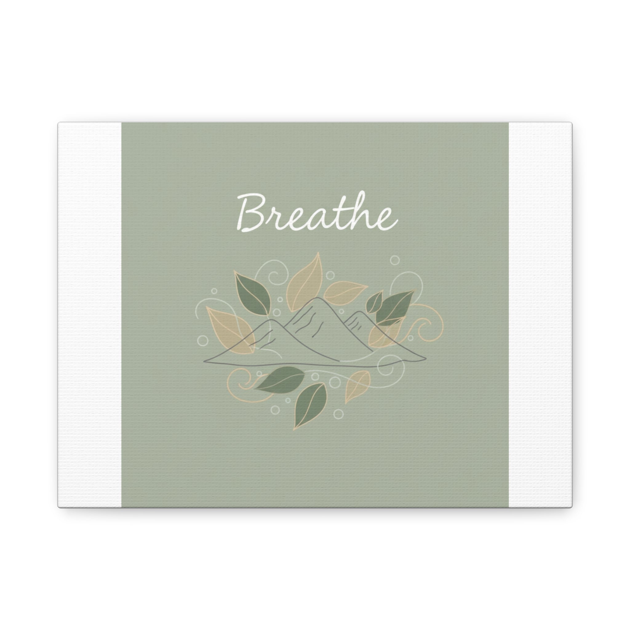 Breathe Mountain Line Canvas | Nature Symbols, Minimal Forest Wall Art