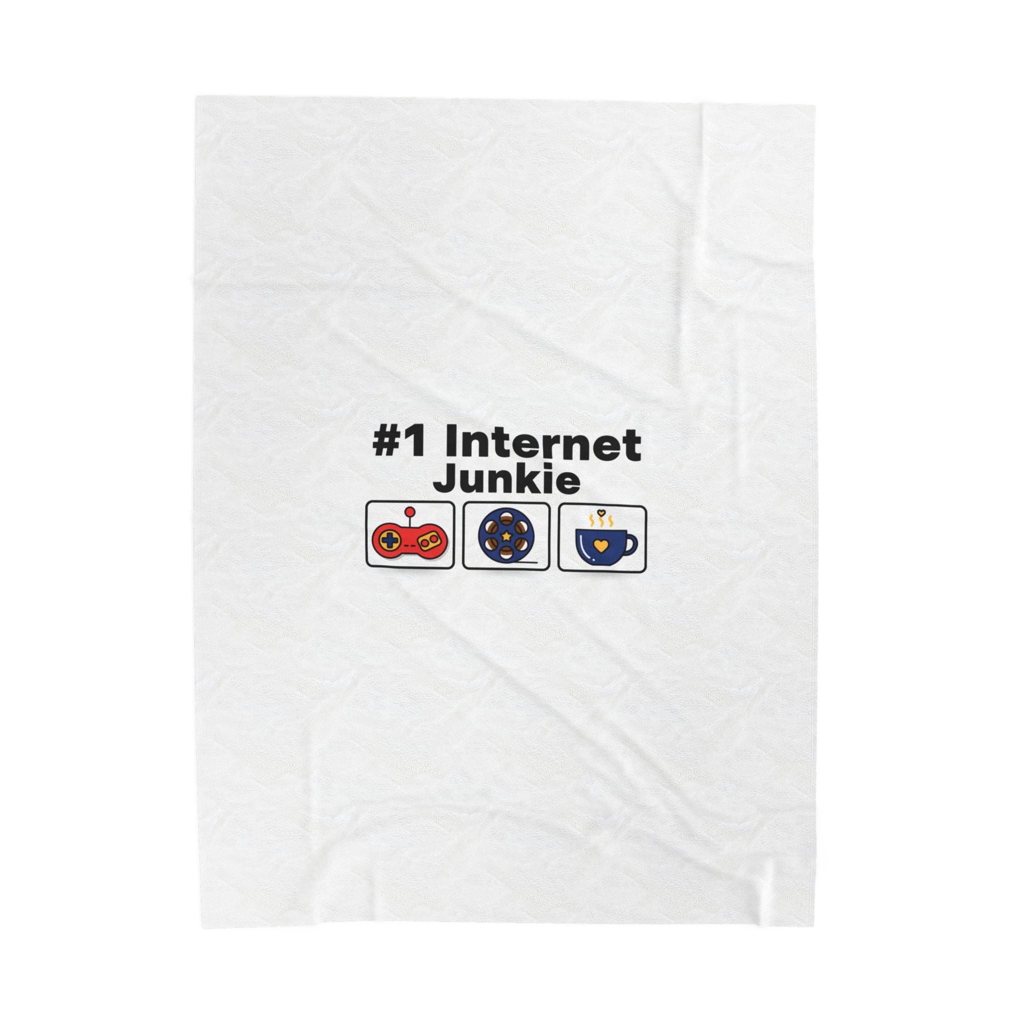 #1 Internet Junkie Velveteen Plush Blanket | Top-List Ranking Graphic, List Lover