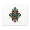 Art Deco geometric brass print Canvas | Neo-Deco chrome & gold fan motif
