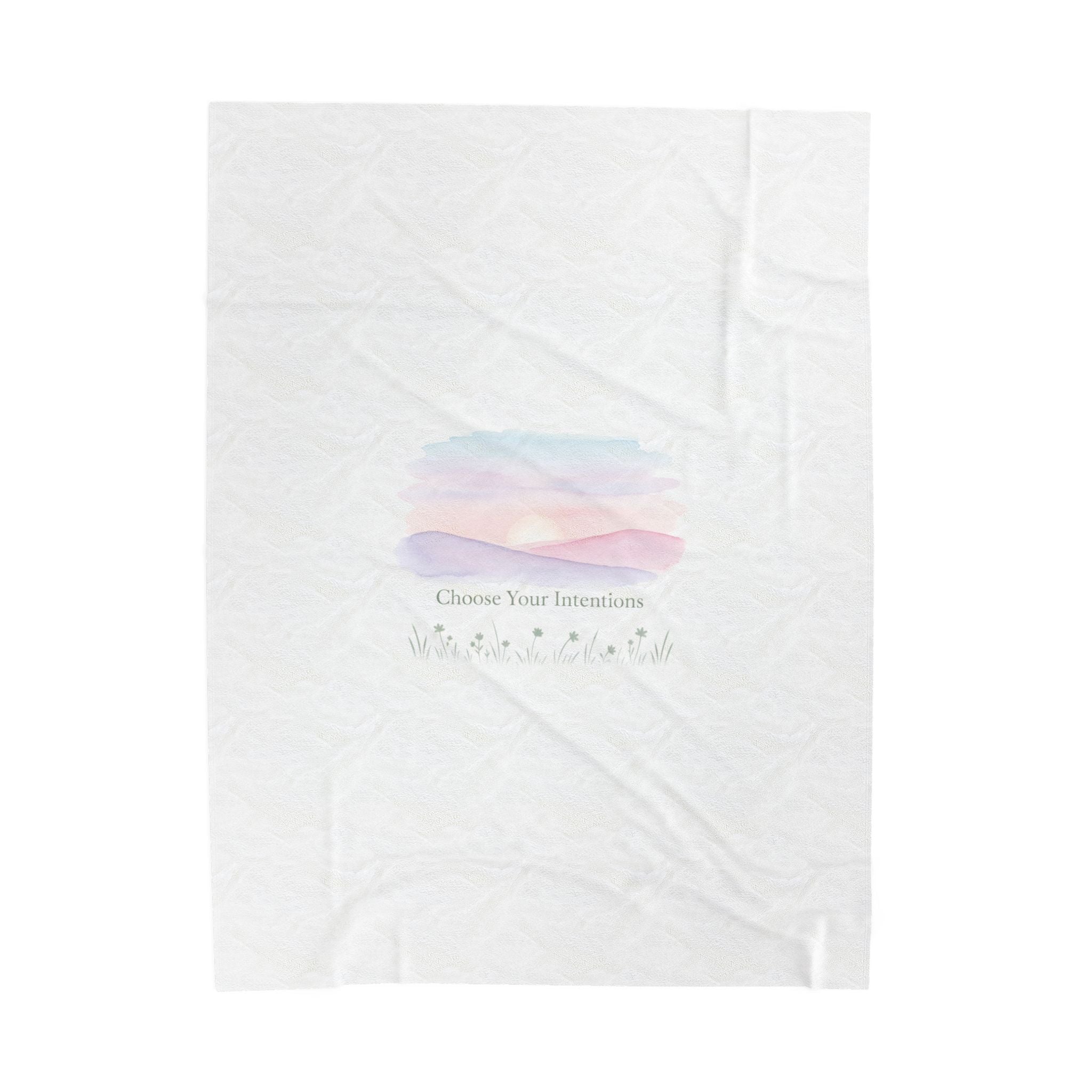 Choose Your Intentions Blanket | intention sticker, gentle resolution art