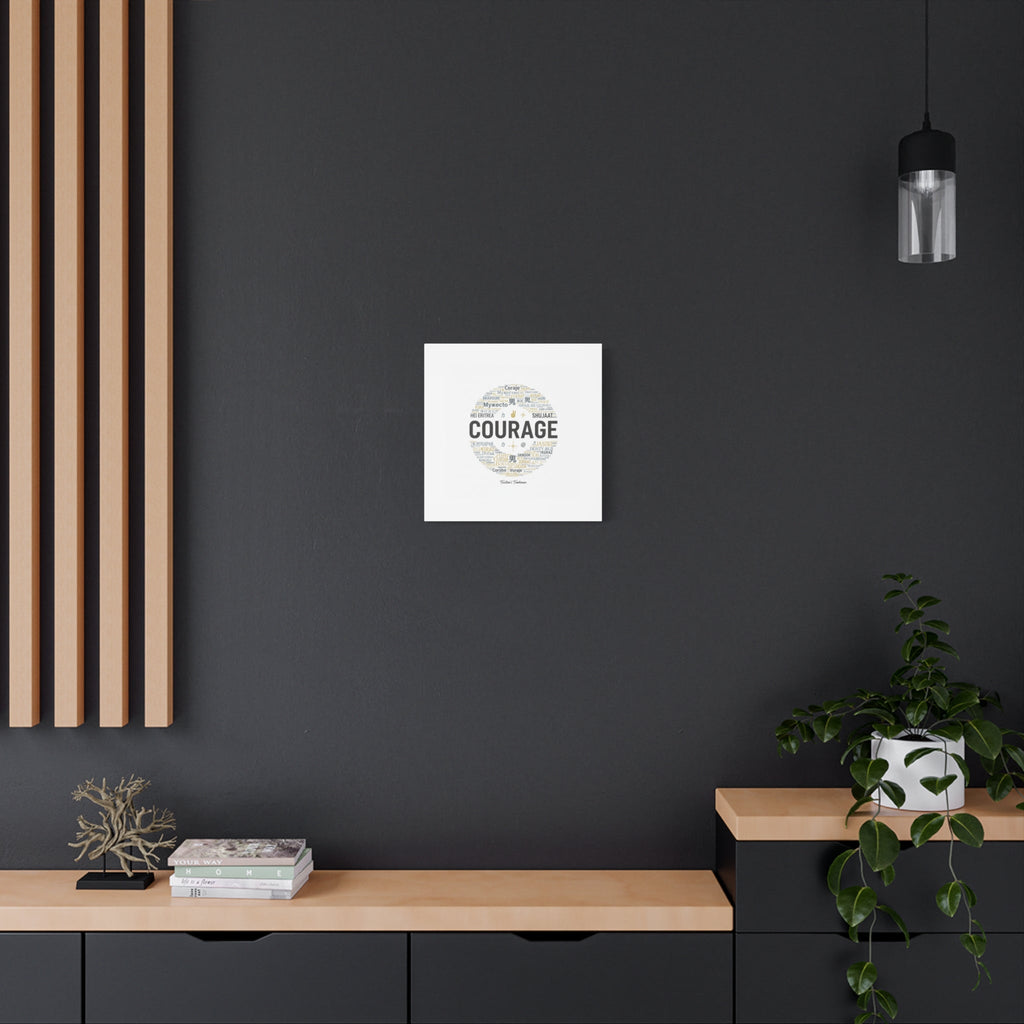 Courage Word Cloud Canvas | Fresh-Start Minimalism art print