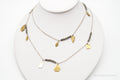 Designer Silpada "Pedal To The Metal" Pyrite Brass Sterling Silver Necklace 36"