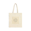 Floral Doodle Circle Tote | Hand-Drawn Sketch Art, Line Drawing Canvas