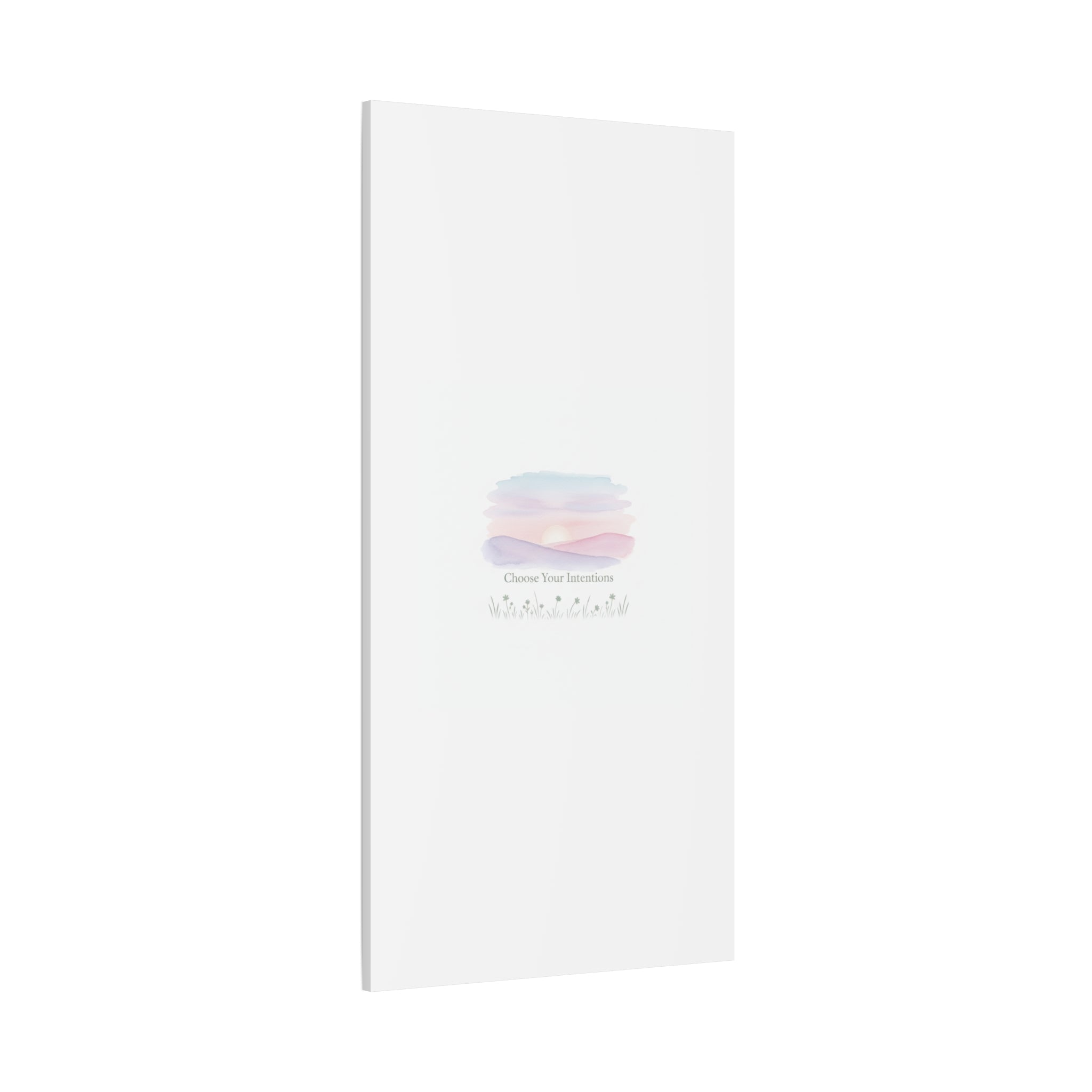 Choose Your Intentions Canvas, soft wellness poster, pastel gradient mindfulness art