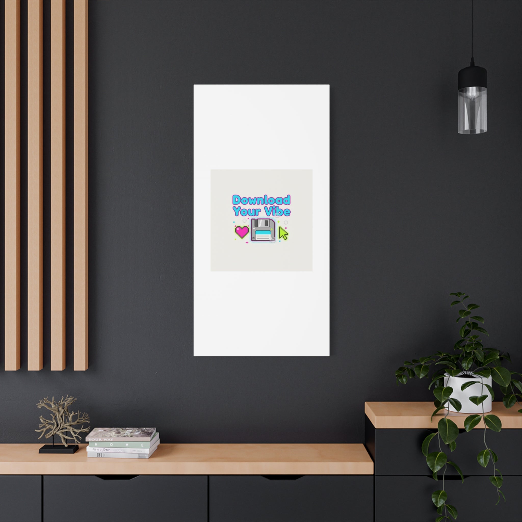 Download Your Vibe Canvas | Y2K Retro Tech, Pixel Floppy Disk Poster