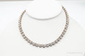 Antique Rhinestone Sterling Silver Necklace 14"