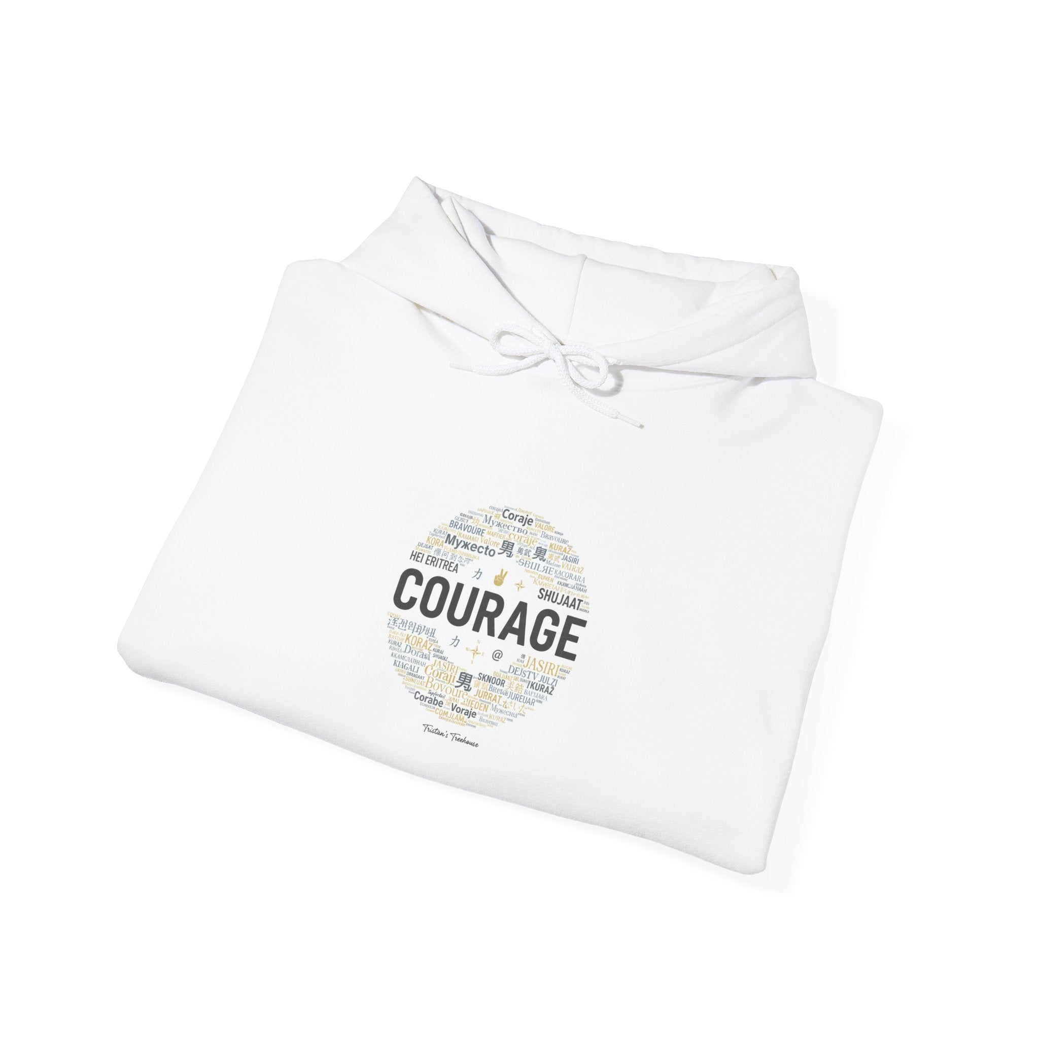Courage Minimalist Circle Hoodie | Fresh Start apparel, reset mode design