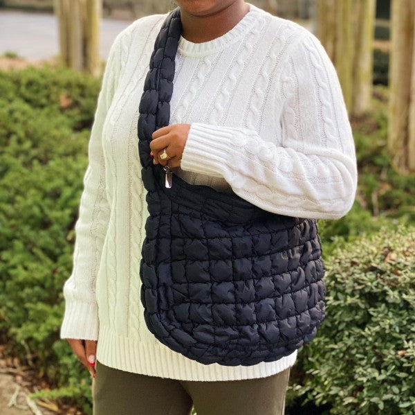Carry All Quilted Crossbody Bag – Lightweight Everyday Tote