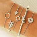 Claudia G Stacked Bracelet Set - Silver