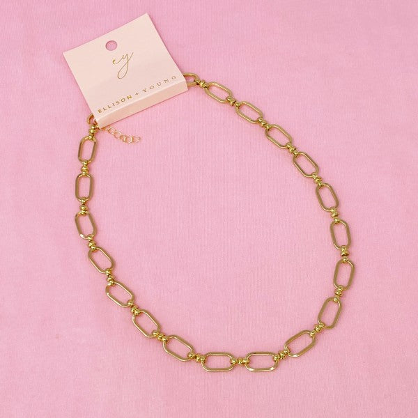 Amber Boxy Chain Necklace